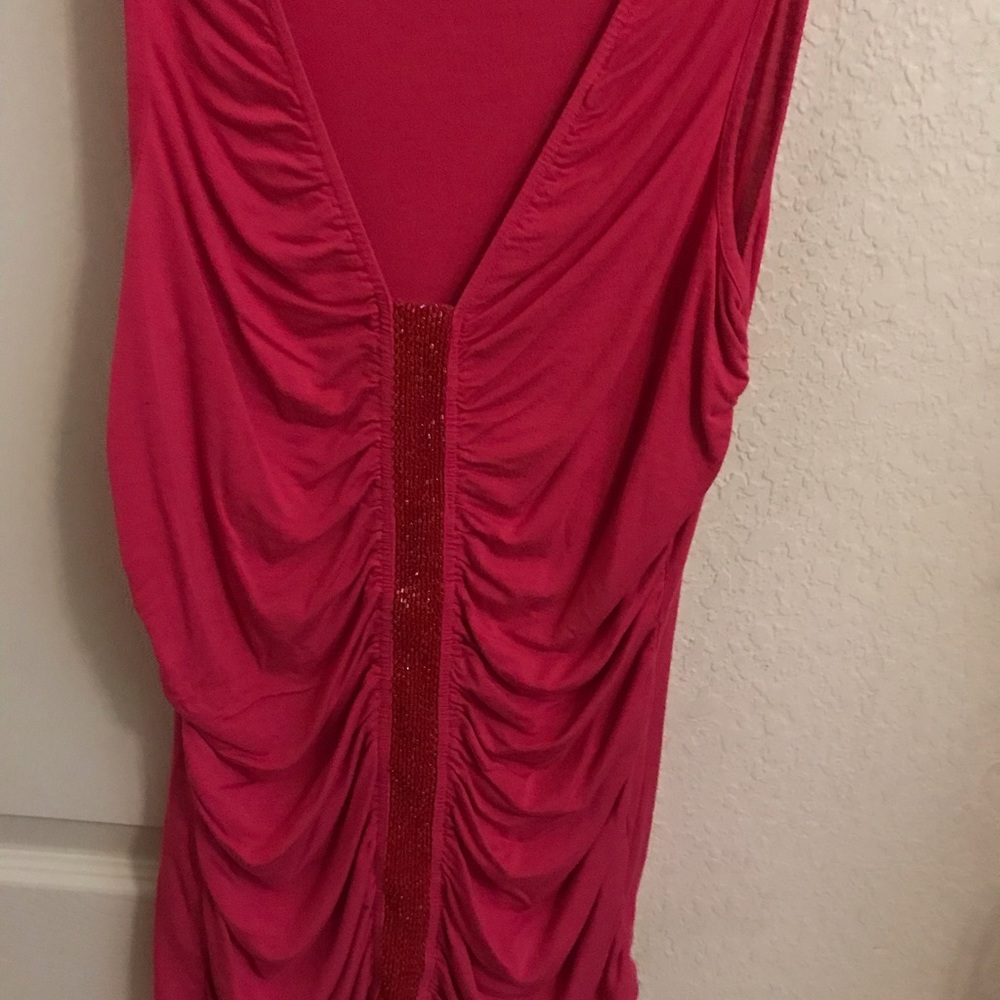 Hot pink sleeveless top
